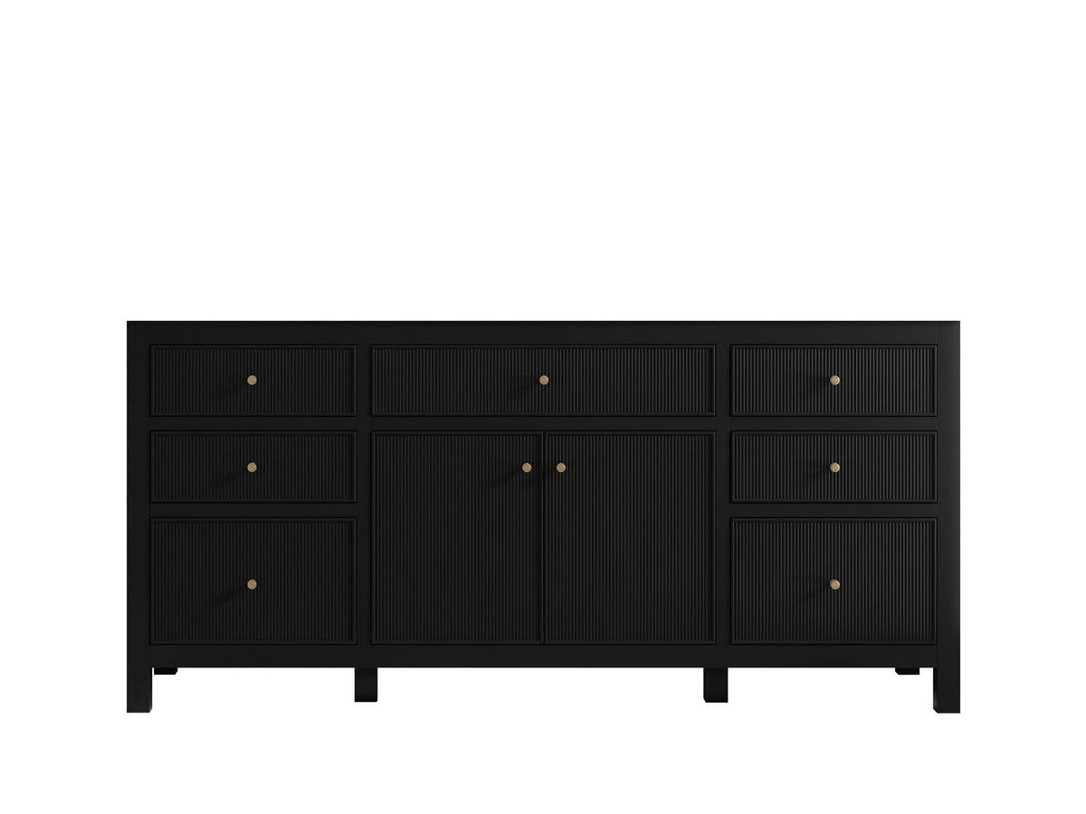 Sonoma 72 in W x 22 in D Free Standing Reeded Single Sink Bathroom Vanity - Willow Bath and Vanity