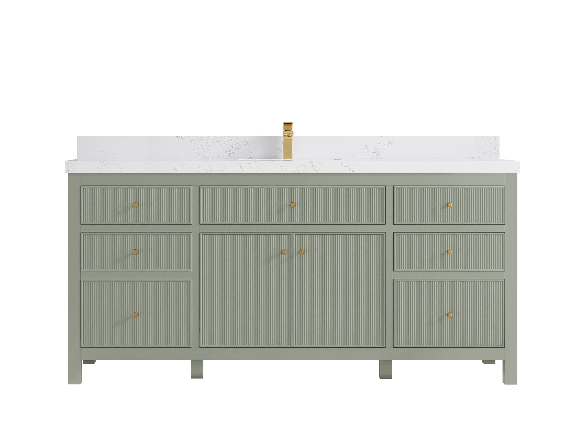 Sonoma 72 in W x 22 in D Free Standing Reeded Single Sink Bathroom Vanity - Willow Bath and Vanity