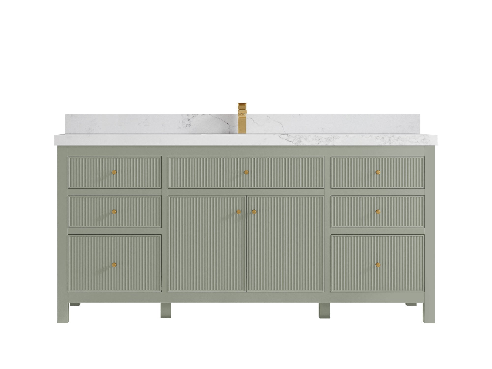 Sonoma 72 in W x 22 in D Free Standing Reeded Single Sink Bathroom Vanity - Willow Bath and Vanity