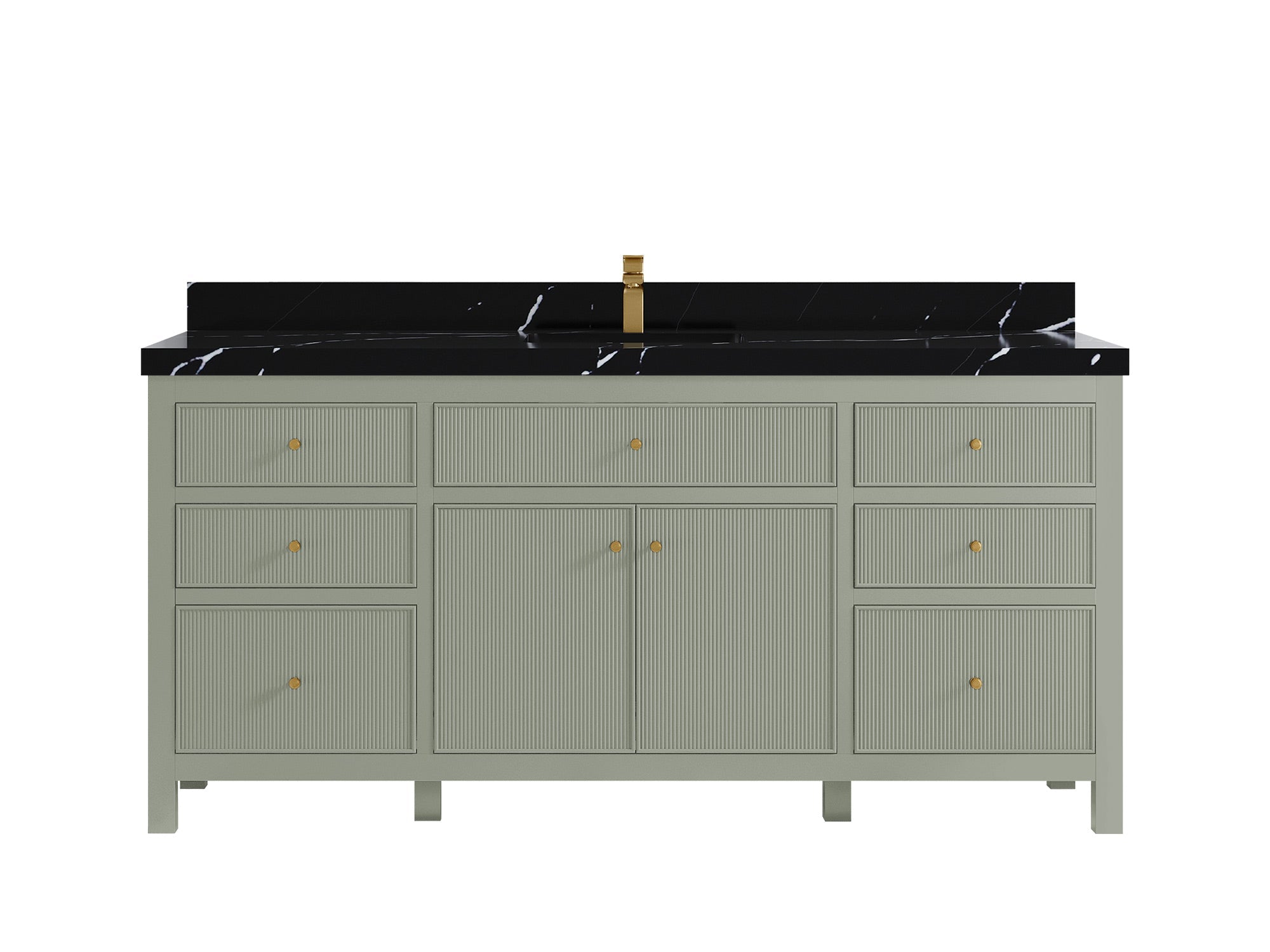 Sonoma 72 in W x 22 in D Free Standing Reeded Single Sink Bathroom Vanity - Willow Bath and Vanity