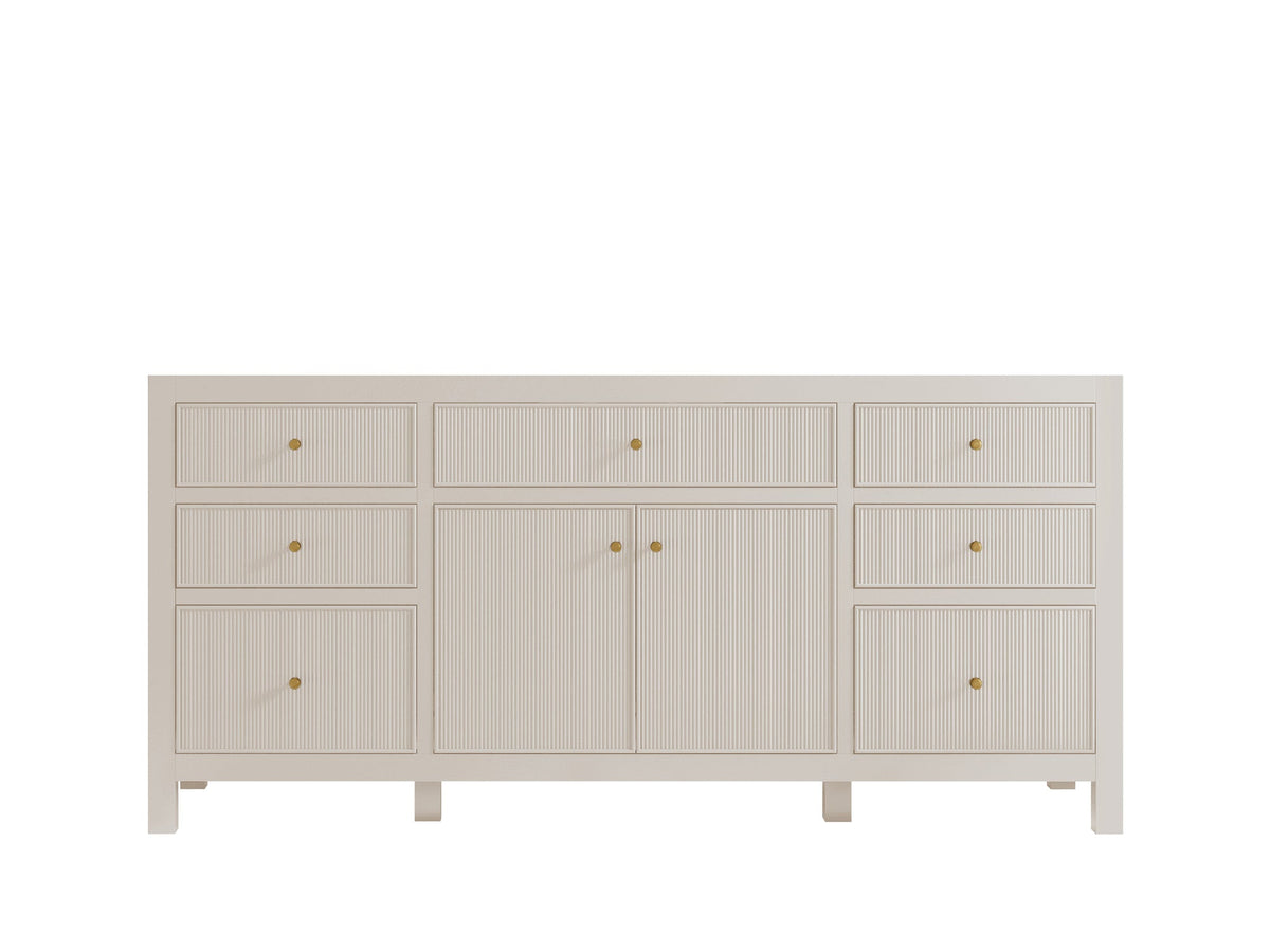 Sonoma 72 in W x 22 in D Free Standing Reeded Single Sink Bathroom Vanity - Willow Bath and Vanity
