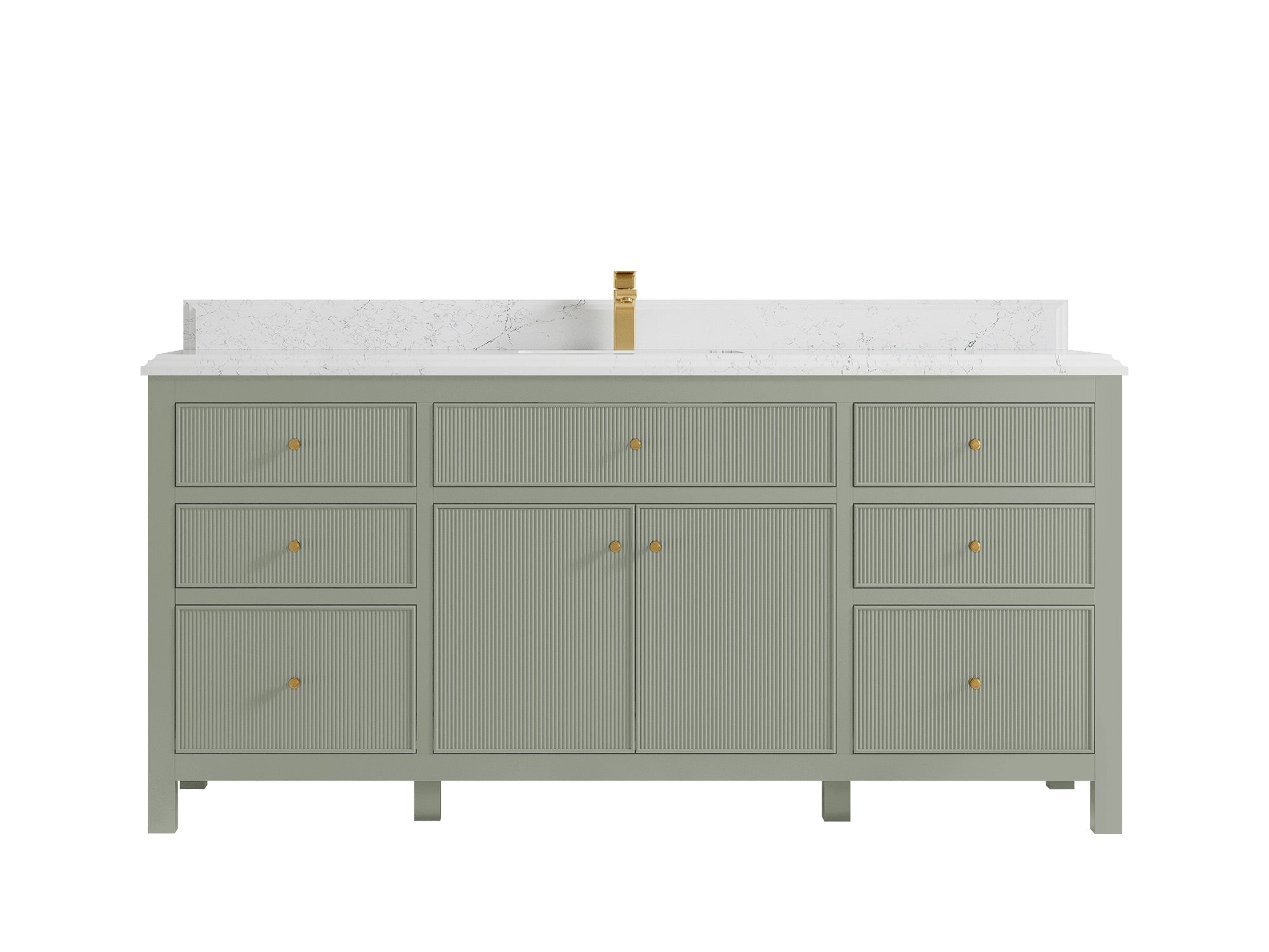 Sonoma 72 in W x 22 in D Free Standing Reeded Single Sink Bathroom Vanity - Willow Bath and Vanity