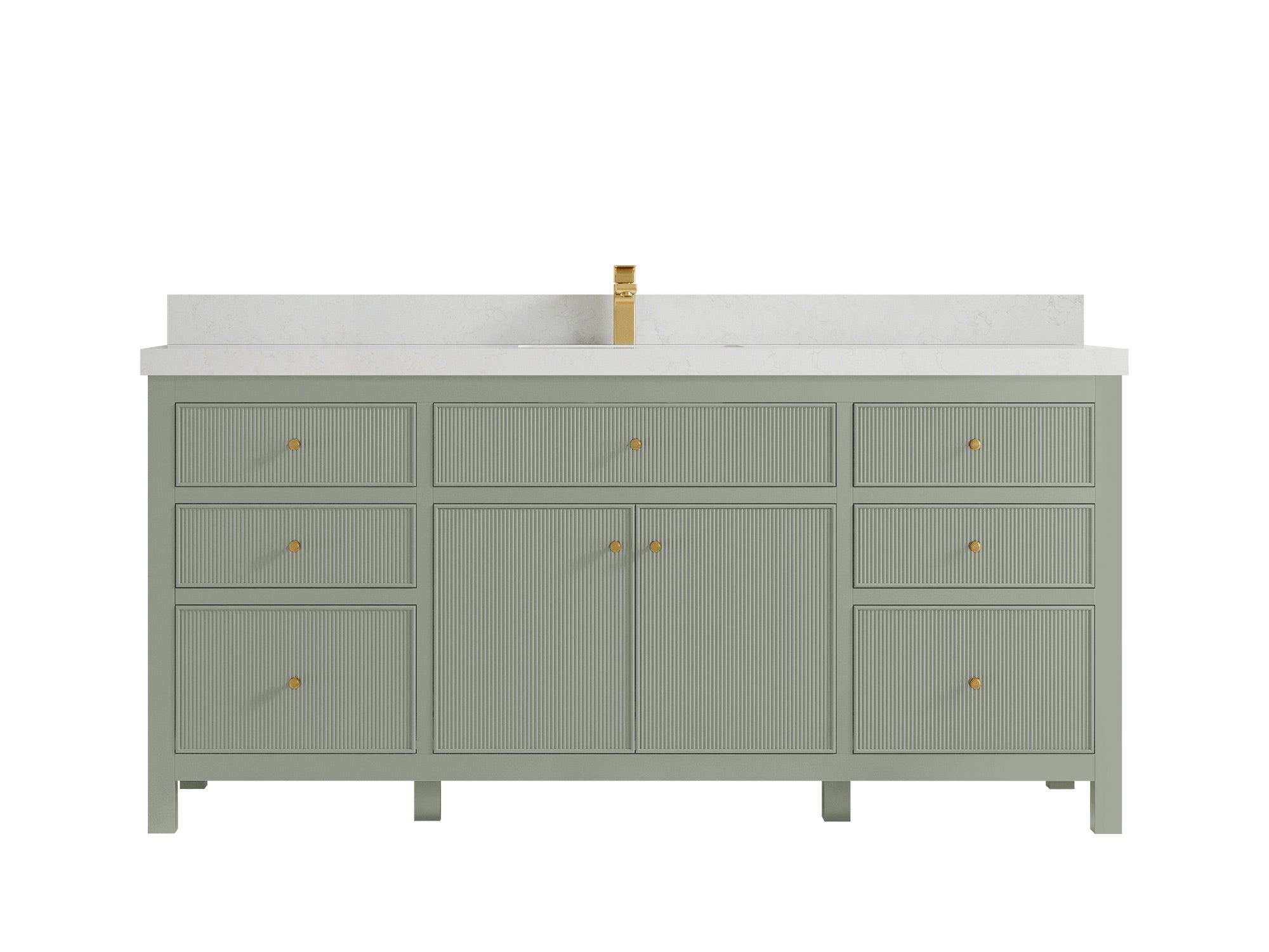 Sonoma 72 in W x 22 in D Free Standing Reeded Single Sink Bathroom Vanity - Willow Bath and Vanity