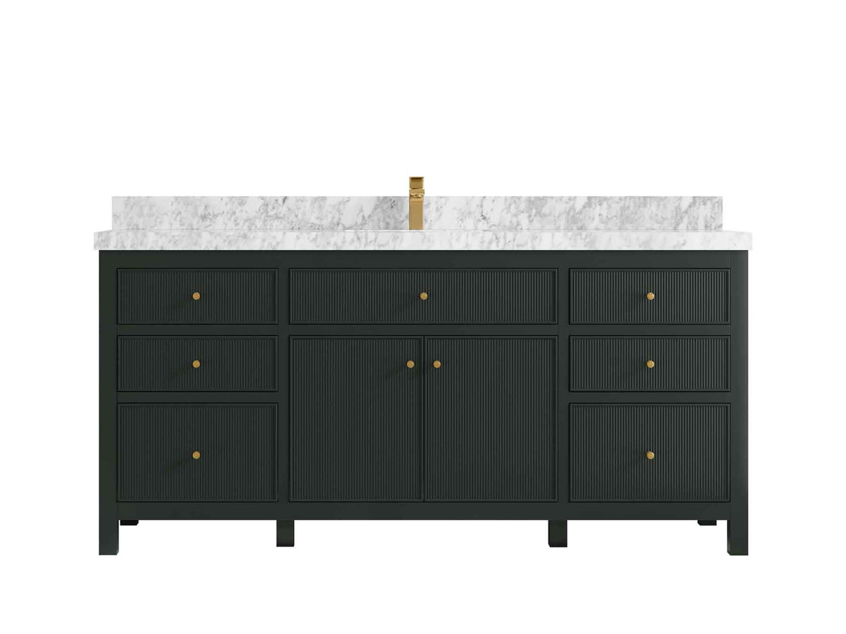 Sonoma 72 in W x 22 in D Free Standing Reeded Single Sink Bathroom Vanity - Willow Bath and Vanity