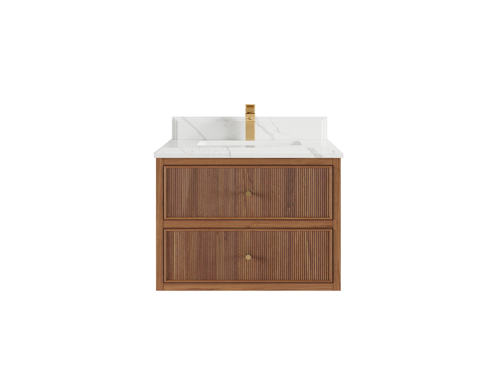 Sonoma Floating Teak 30 in. W x 22 in. D Single Sink Bathroom Vanity - Willow Bath and Vanity
