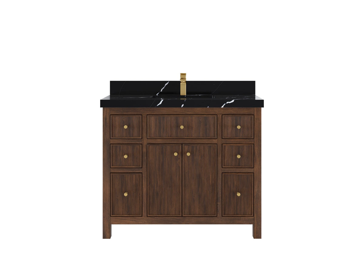 Sonoma Teak Wood 42 in. W x 22 in. D Single Sink Bathroom Vanity - Willow Bath and Vanity