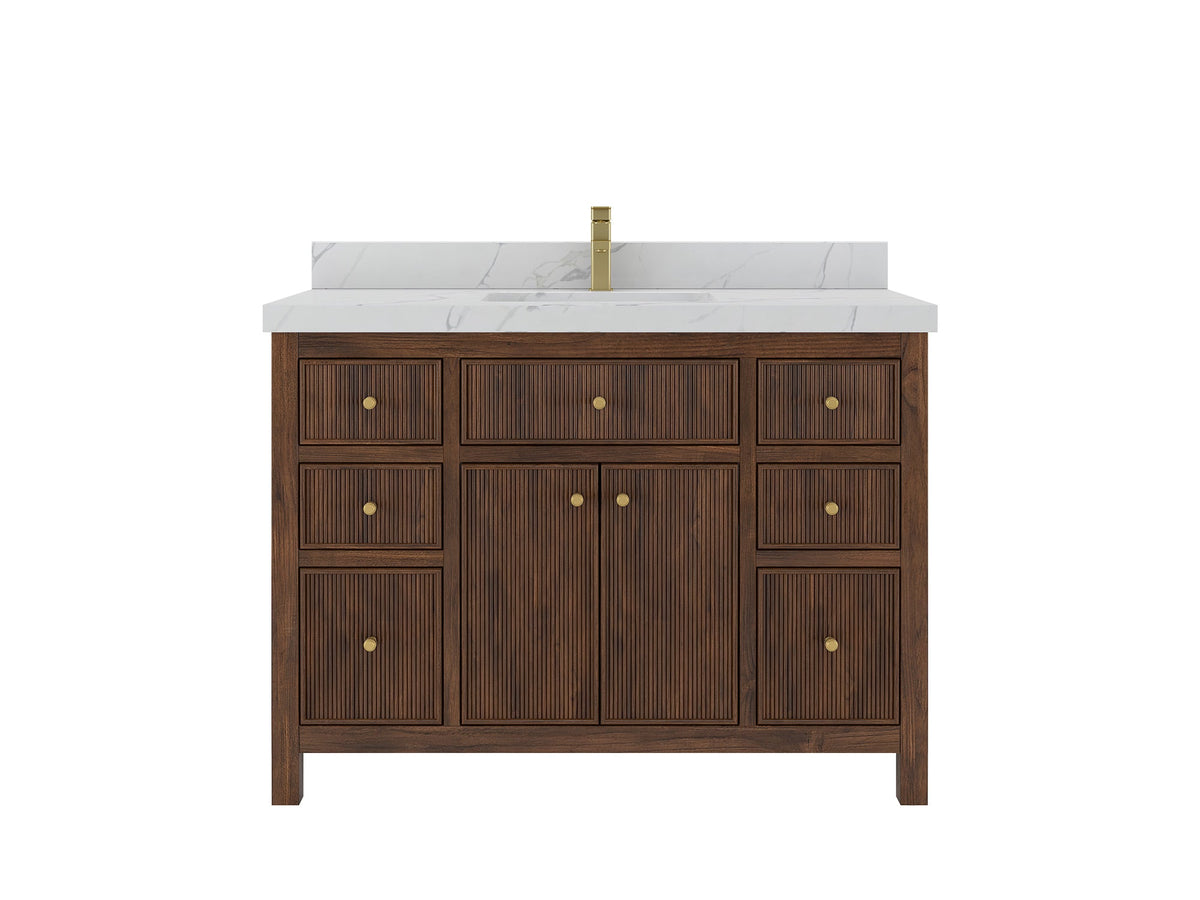 Sonoma Teak Wood 48 in. W x 22 in. D Single Sink Bathroom Vanity - Willow Bath and Vanity