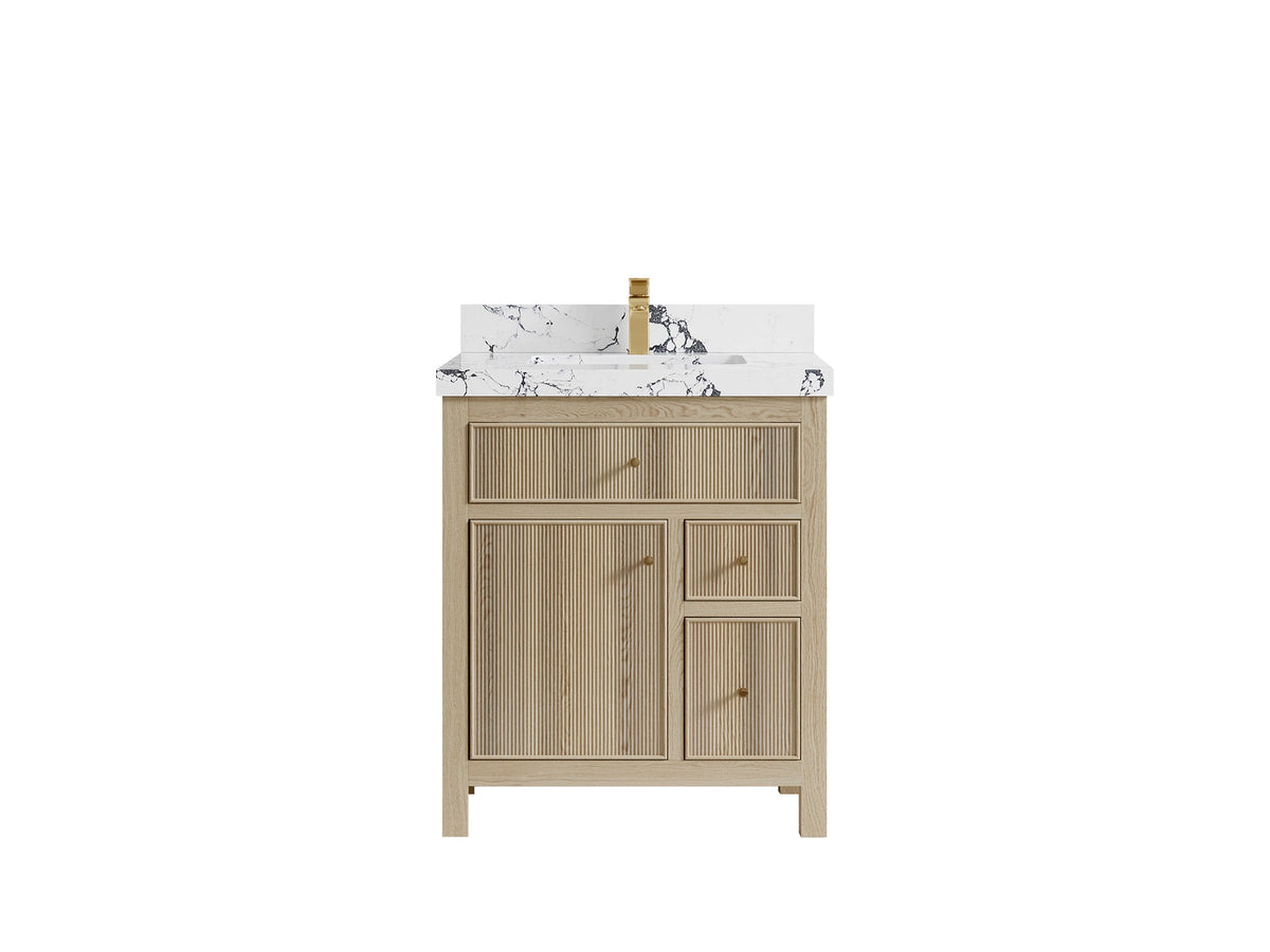 Sonoma White Oak 30 in. W x 22 in. D Single Sink Bathroom Vanity - Willow Bath and Vanity