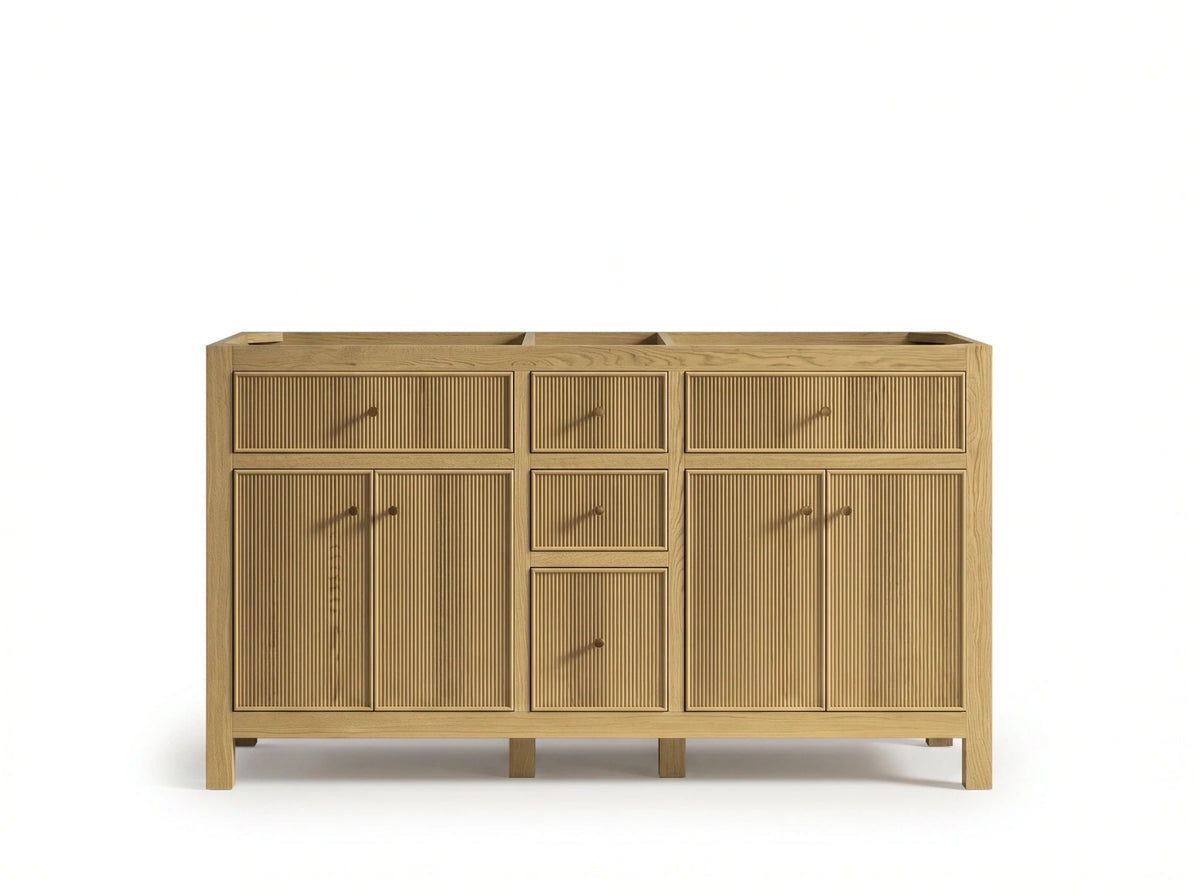 Sonoma White Oak 60 in. W x 22 in. D Double Sink Bathroom Vanity - Willow Bath and Vanity