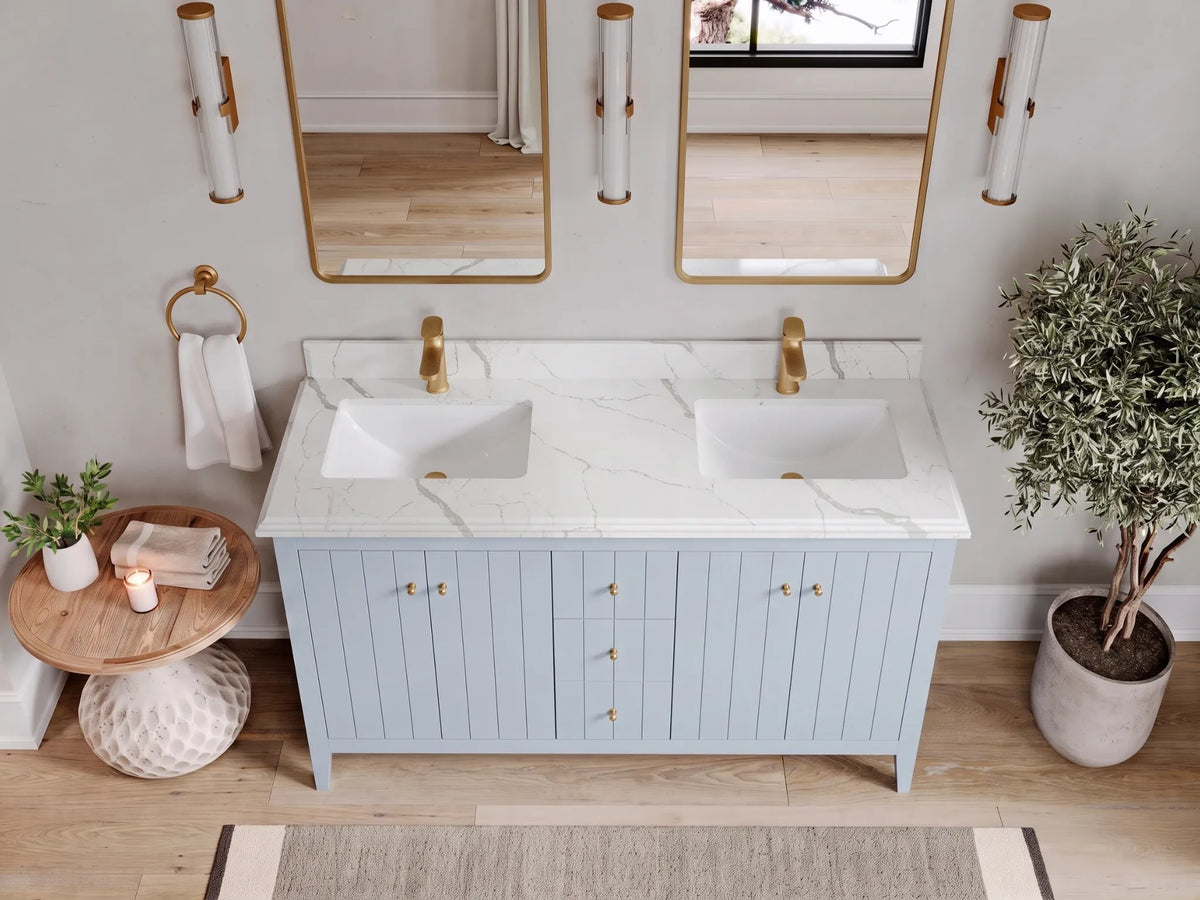 Atlanta 60 in. W x 22 in. D Double Sink Bathroom Vanity
