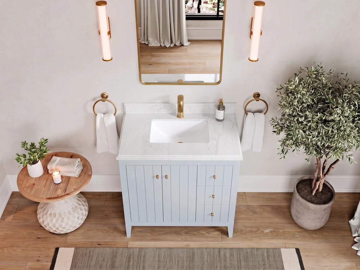 Atlanta 36 in. W x 22 in. D Center Sink Modern Bathroom Vanity