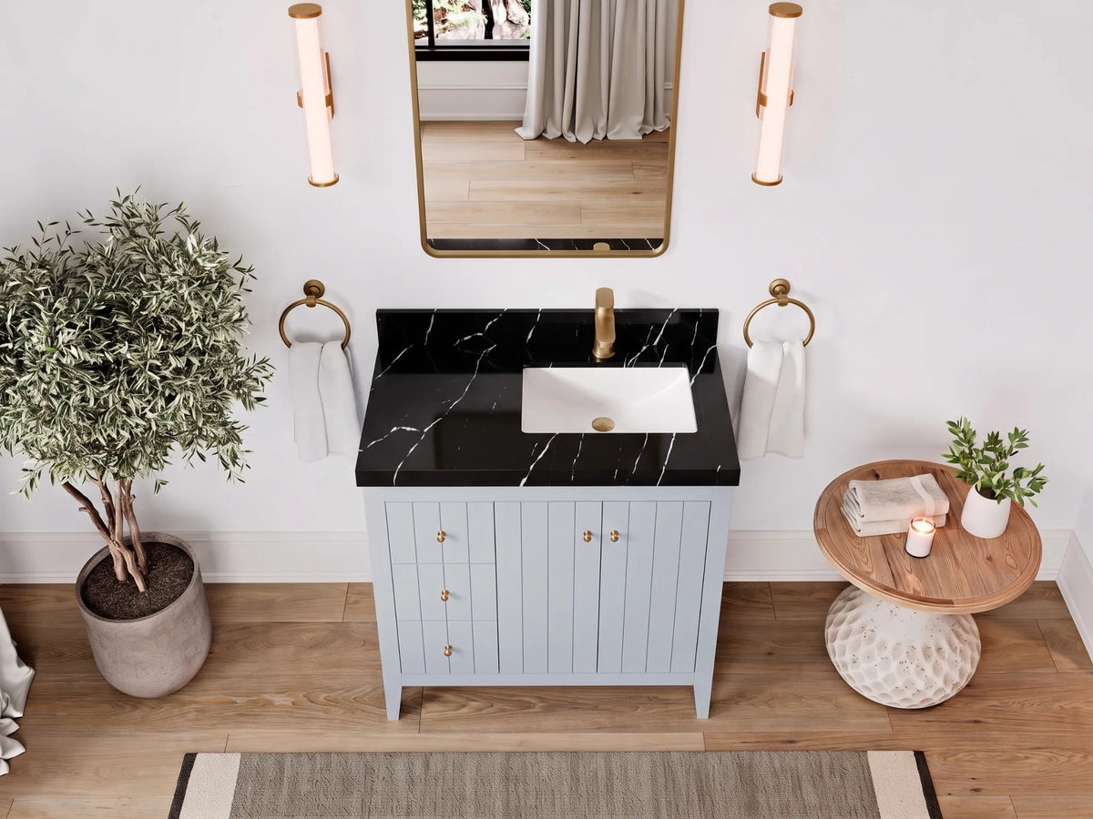 Atlanta 36 in. W x 22 in. D Right Offset Sink Bathroom Vanity