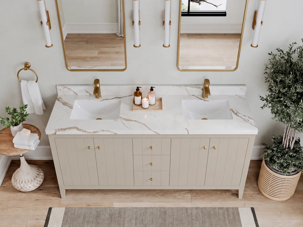 Atlanta 72 in. W x 22 in. D Double Sink Bathroom Vanity