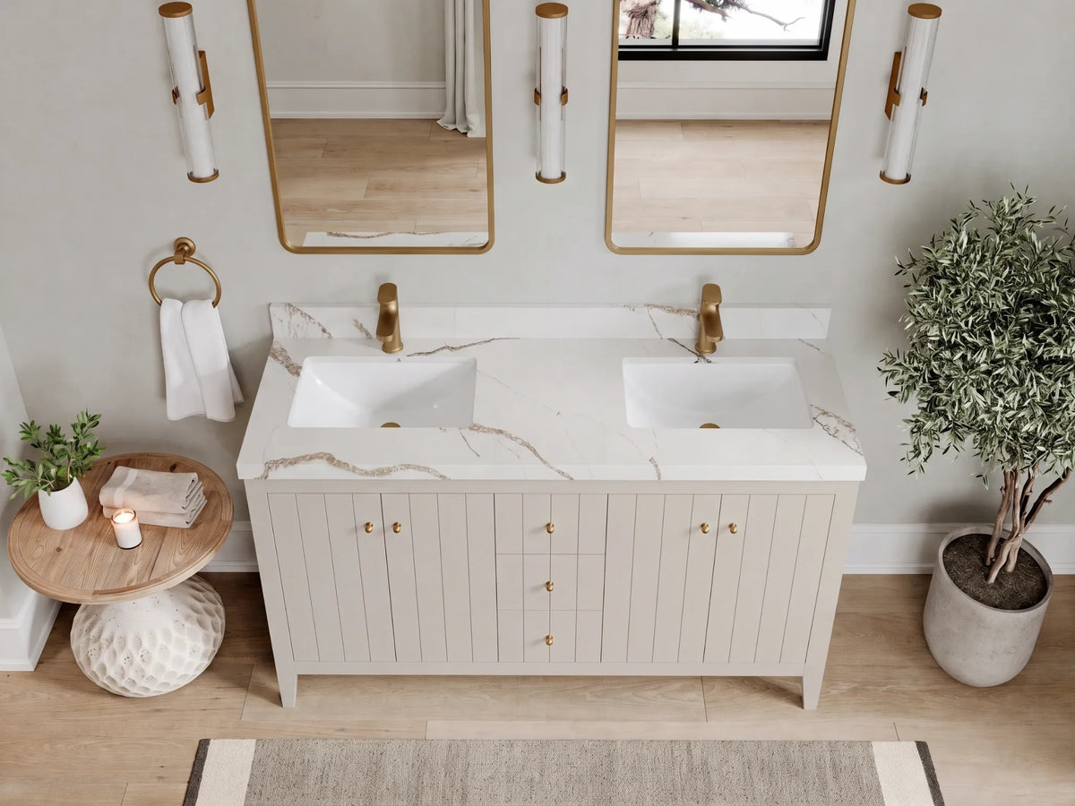 Atlanta 60 in. W x 22 in. D Double Sink Bathroom Vanity