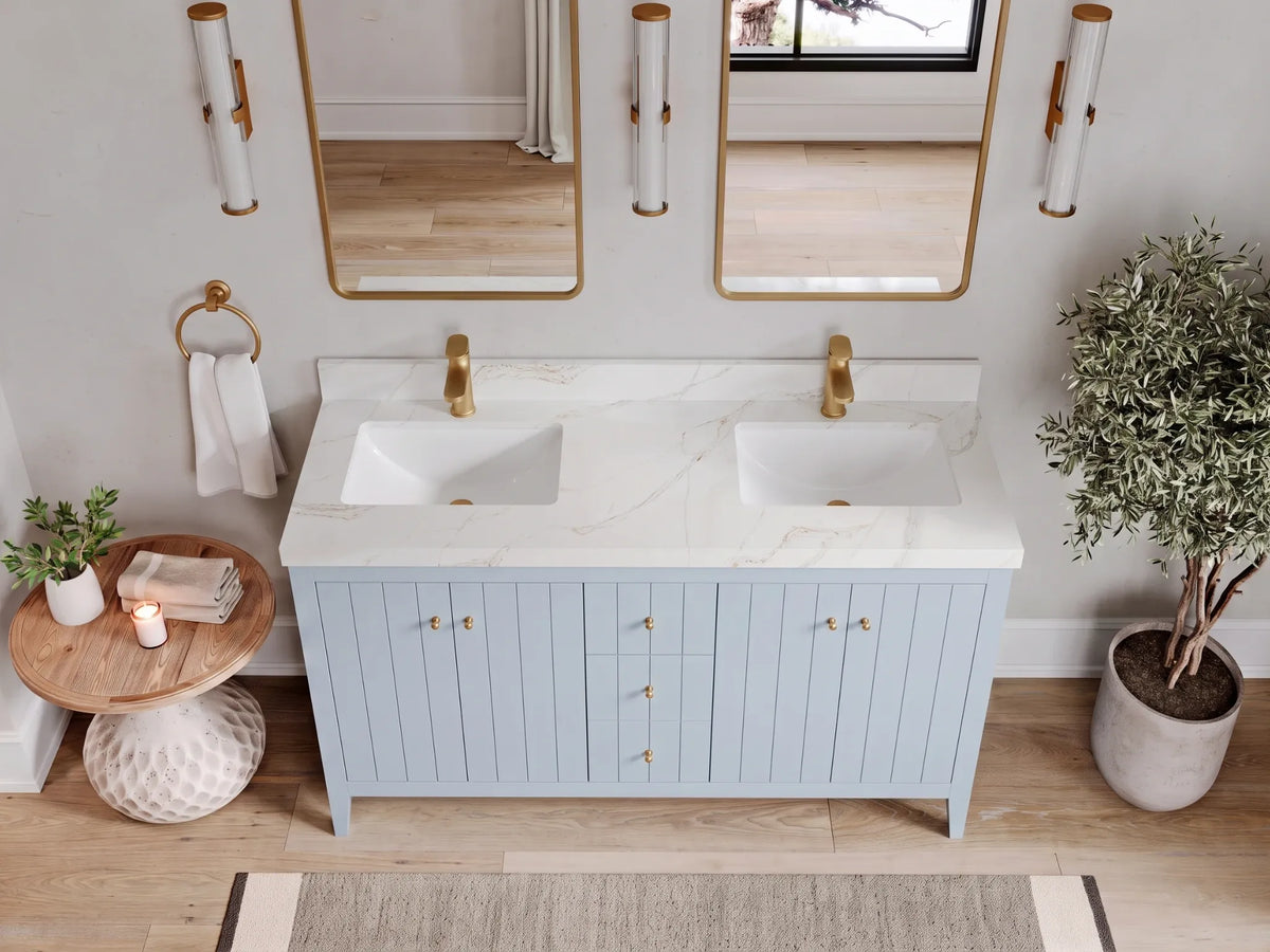 Atlanta 60 in. W x 22 in. D Double Sink Bathroom Vanity