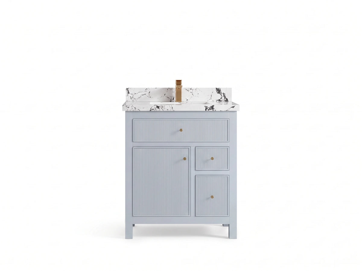 Sonoma 30 in W x 22 in D Reeded Free Standing Single Sink Bathroom Vanity