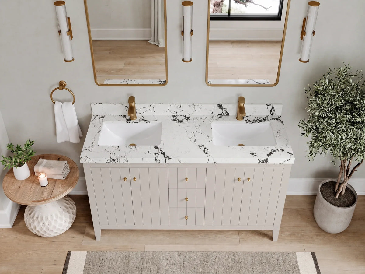Atlanta 60 in. W x 22 in. D Double Sink Bathroom Vanity