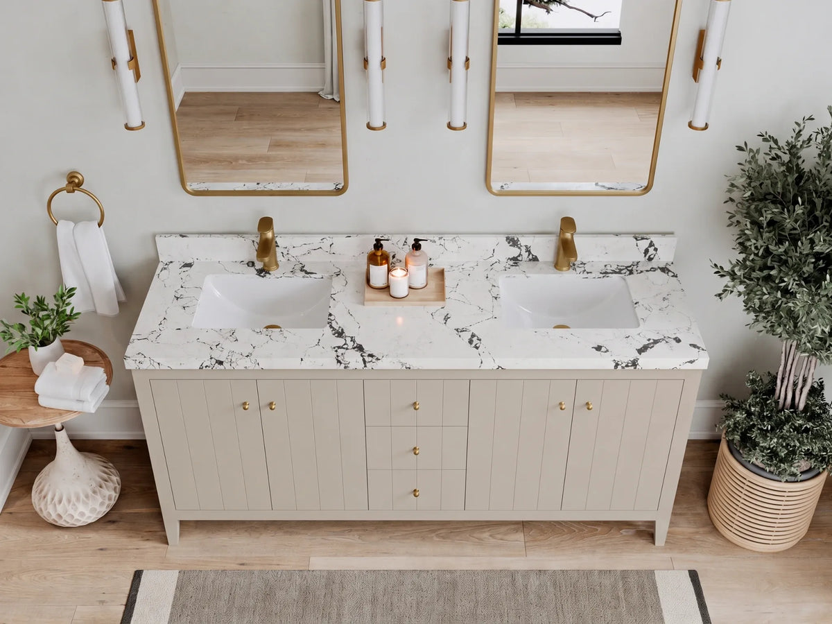 Atlanta 72 in. W x 22 in. D Double Sink Bathroom Vanity