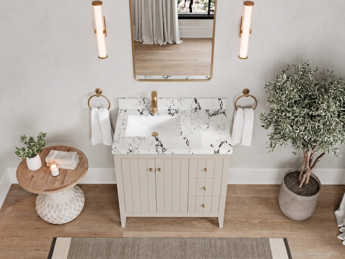 Atlanta 36 in. W x 22 in. D Left Offset Sink Bathroom Vanity