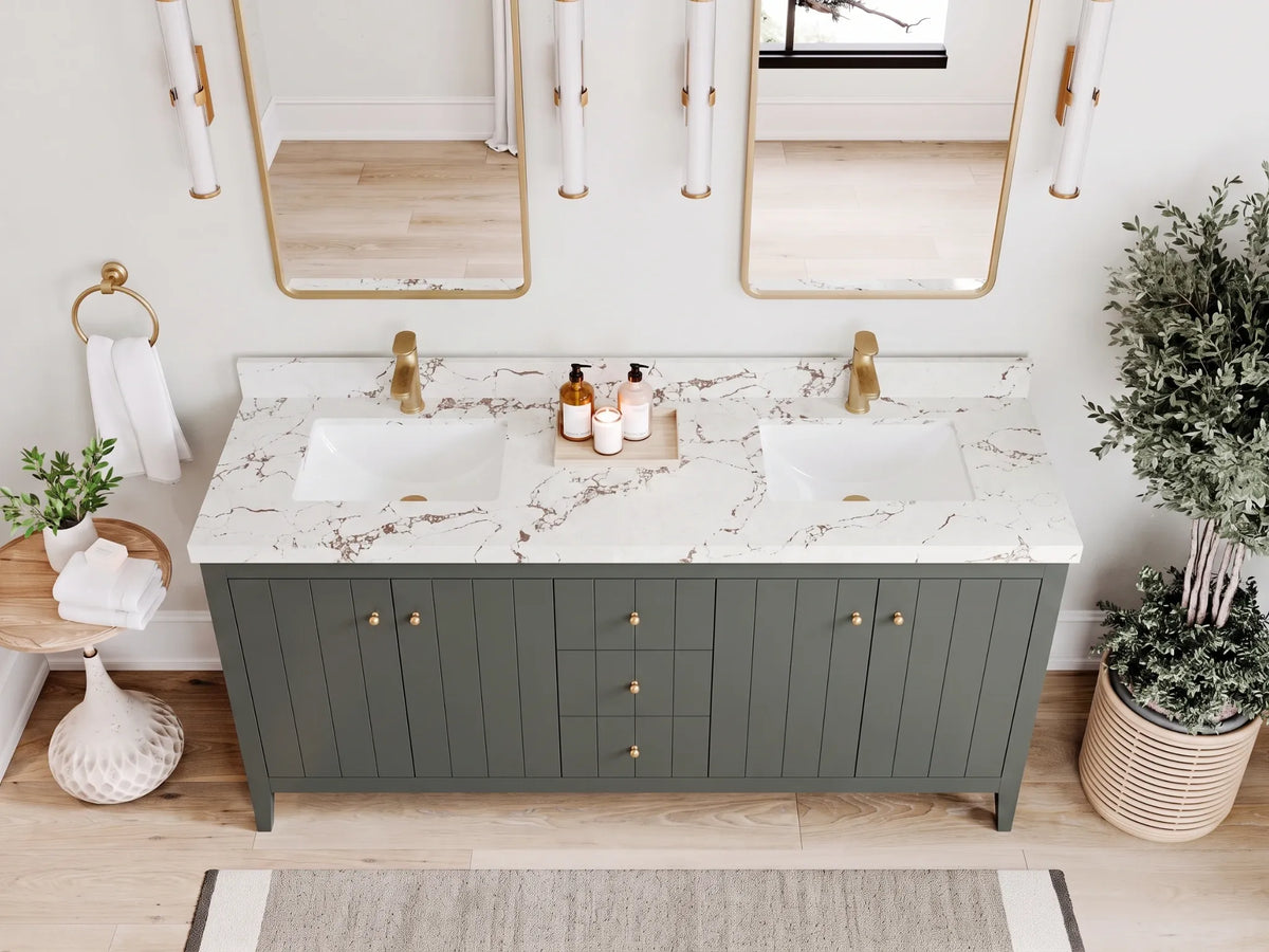 Atlanta 72 in. W x 22 in. D Double Sink Bathroom Vanity