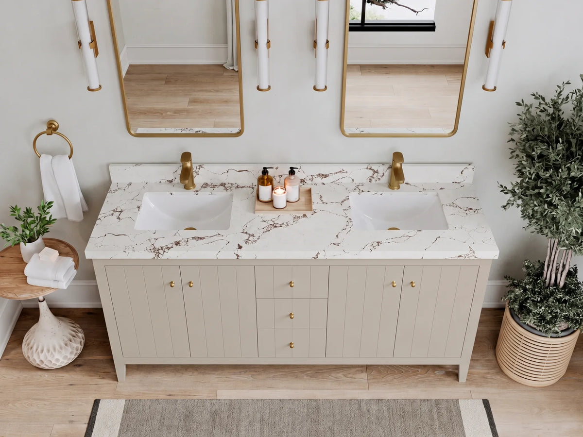 Atlanta 72 in. W x 22 in. D Double Sink Bathroom Vanity
