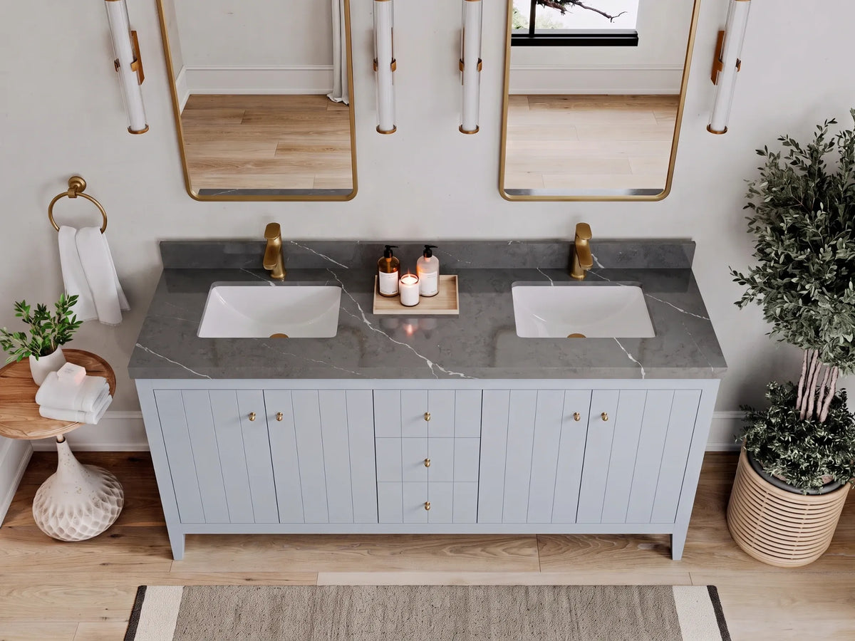 Atlanta 72 in. W x 22 in. D Double Sink Bathroom Vanity