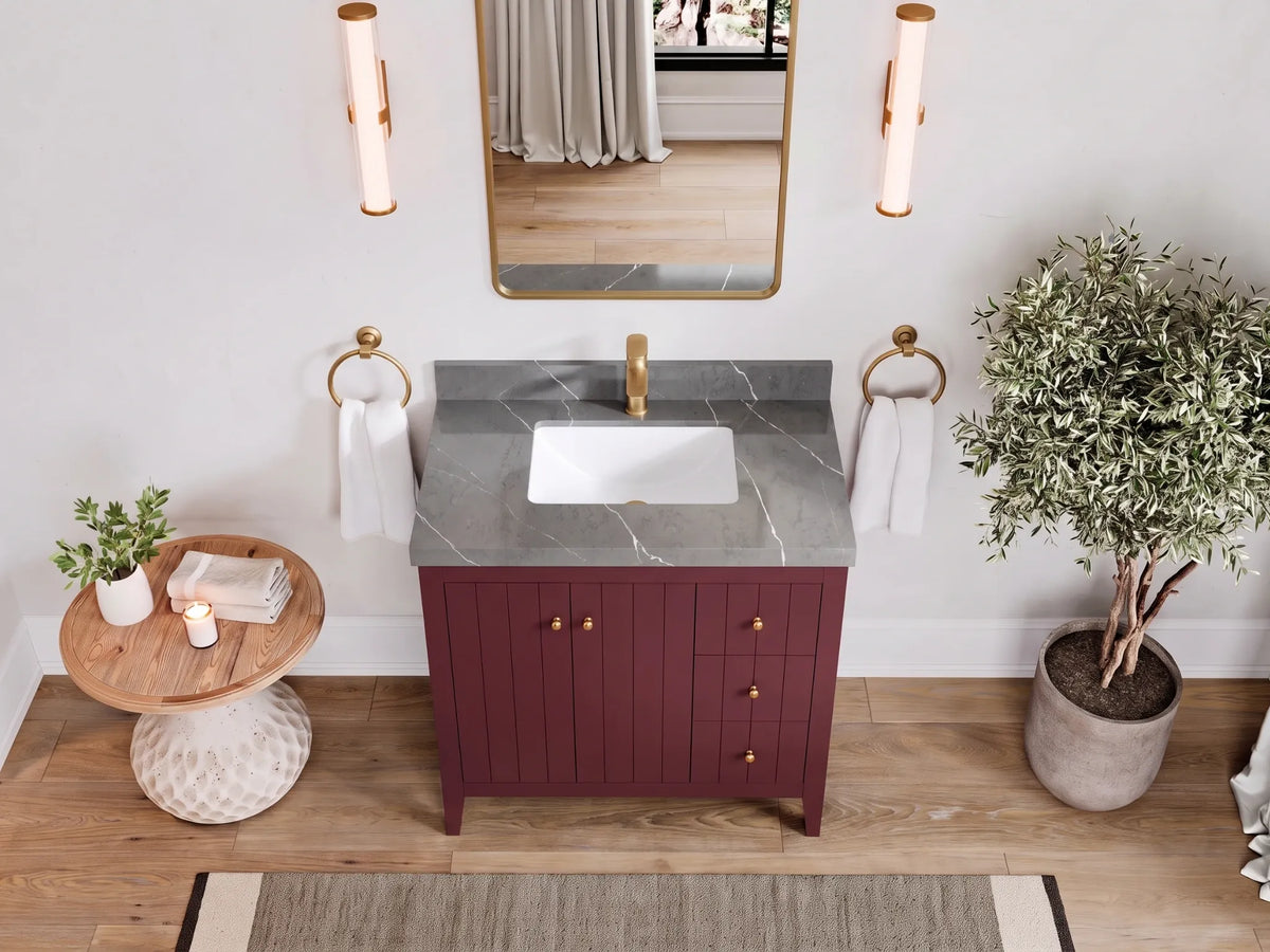 Atlanta 36 in. W x 22 in. D Center Sink Modern Bathroom Vanity