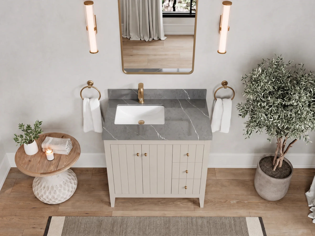 Atlanta 36 in. W x 22 in. D Left Offset Sink Bathroom Vanity