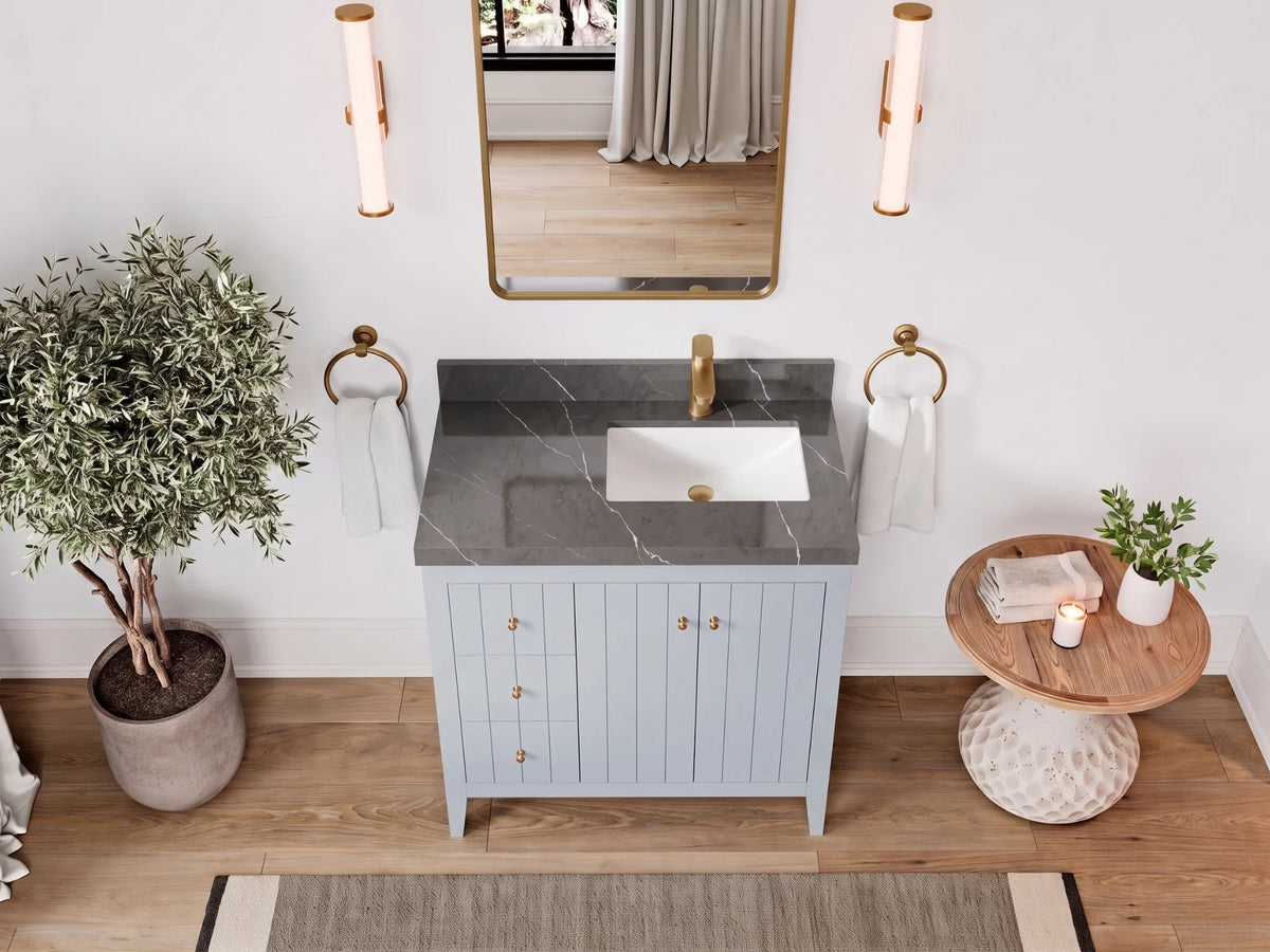 Atlanta 36 in. W x 22 in. D Right Offset Sink Bathroom Vanity
