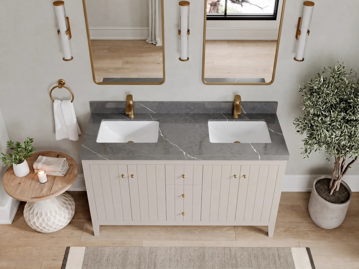 Atlanta 60 in. W x 22 in. D Double Sink Bathroom Vanity