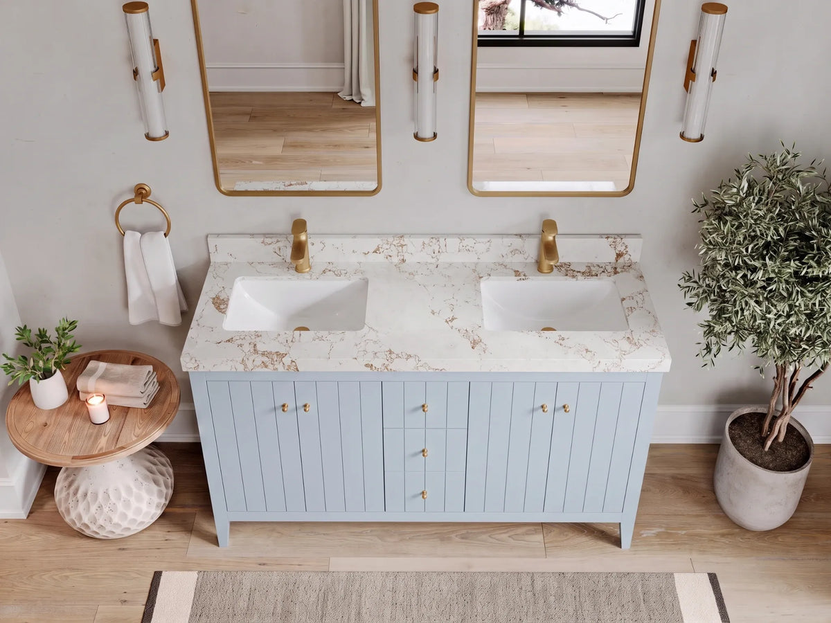 Atlanta 60 in. W x 22 in. D Double Sink Bathroom Vanity