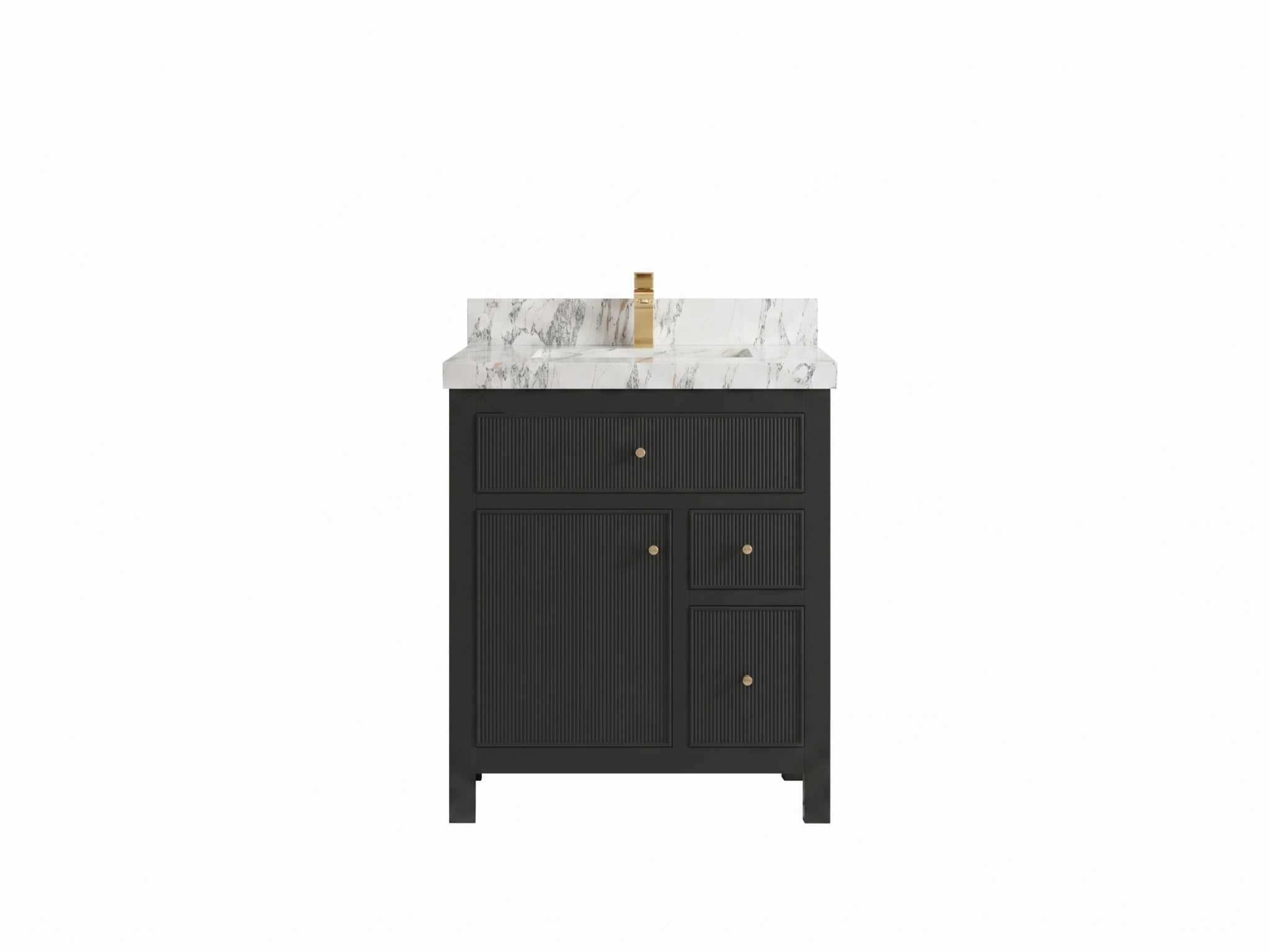 Sonoma 30 in W x 22 in D Reeded Free Standing Single Sink Bathroom Vanity