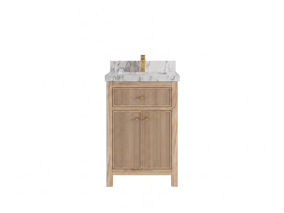 Sonoma Teak Wood 24 in. W x 22 in. D Single Sink Bathroom Vanity
