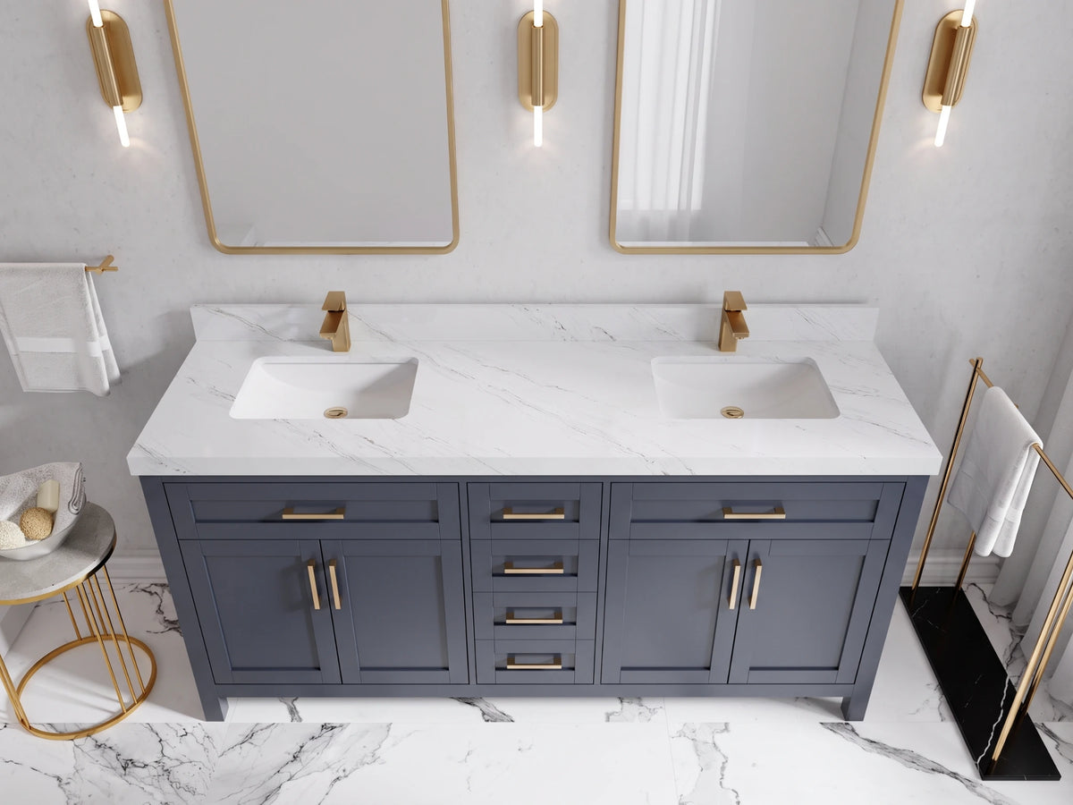 Cambridge 72 in. W x 22 in. D Double Sink Bathroom Vanity