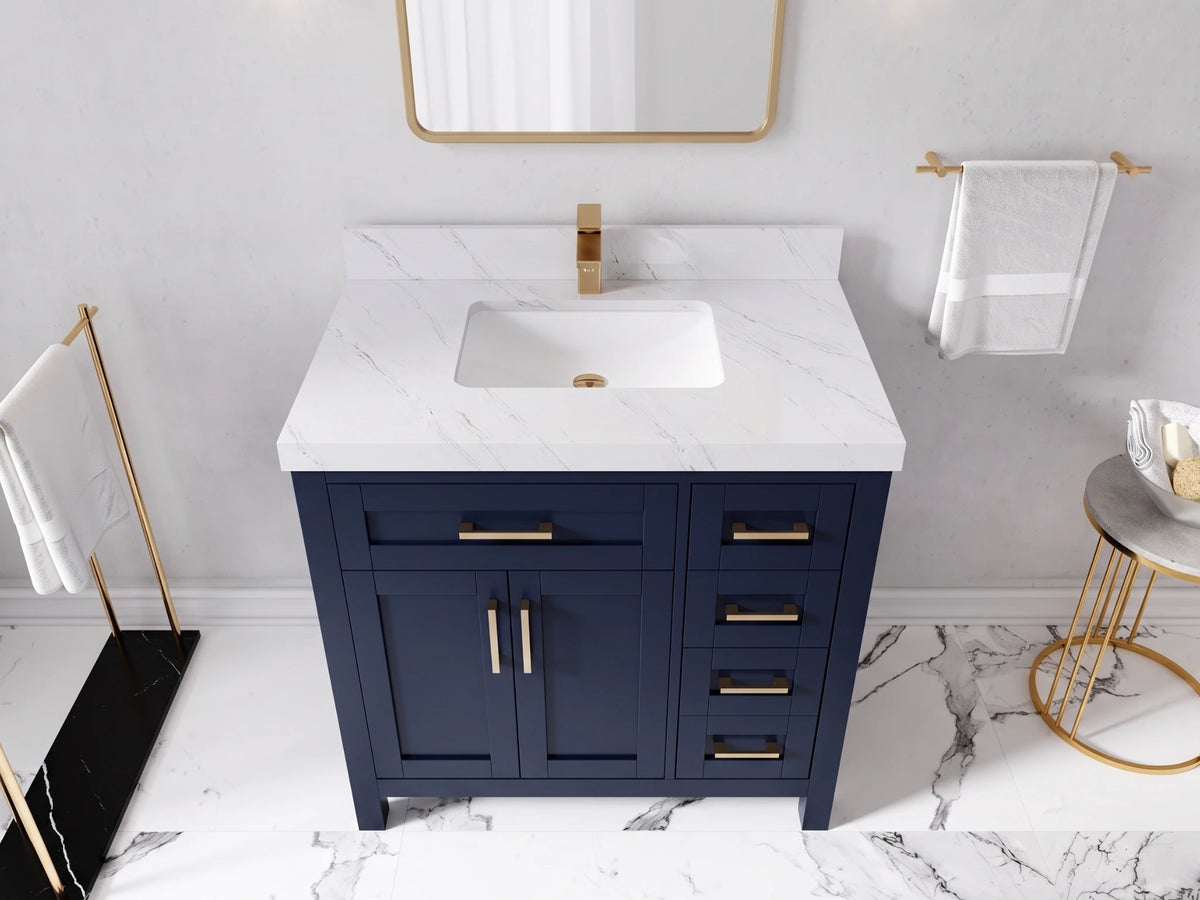 Cambridge 36 in. W x 22 in. D Single Center Sink Bathroom Vanity