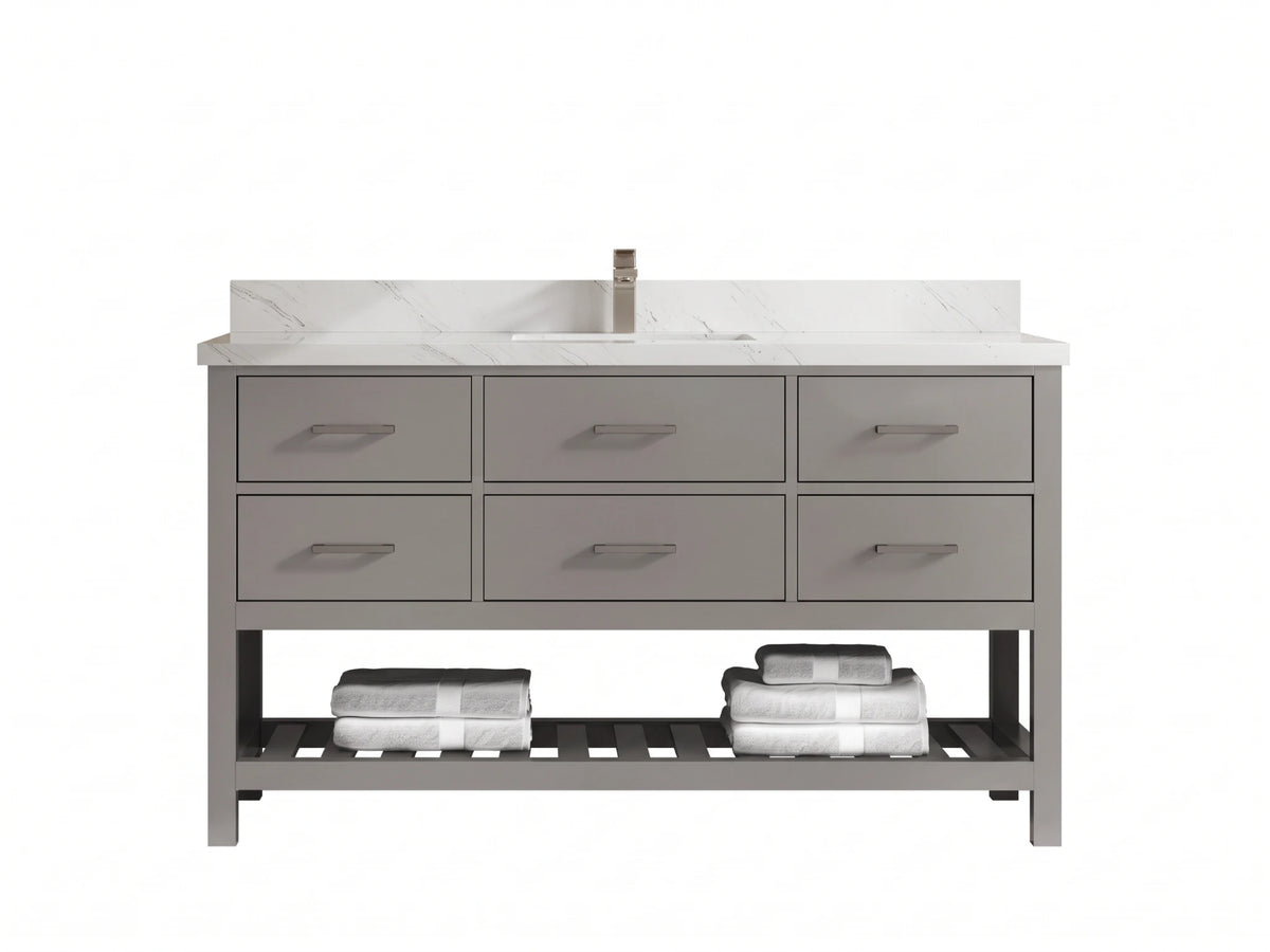 Parker 60 in. W x 22 in. D Single Sink Bathroom Vanity