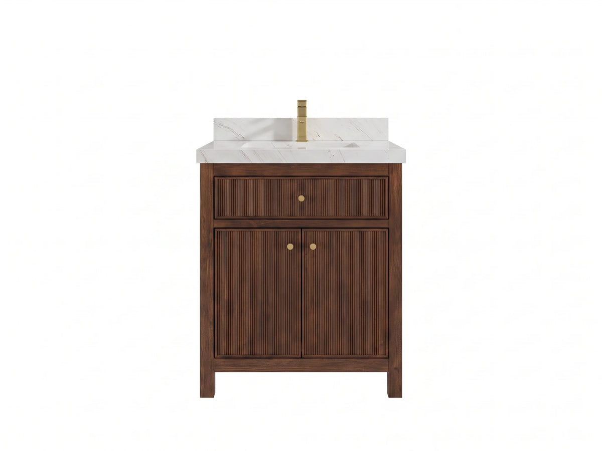 Sonoma Teak Wood 30 in. W x 22 in. D Single Sink Bathroom Vanity