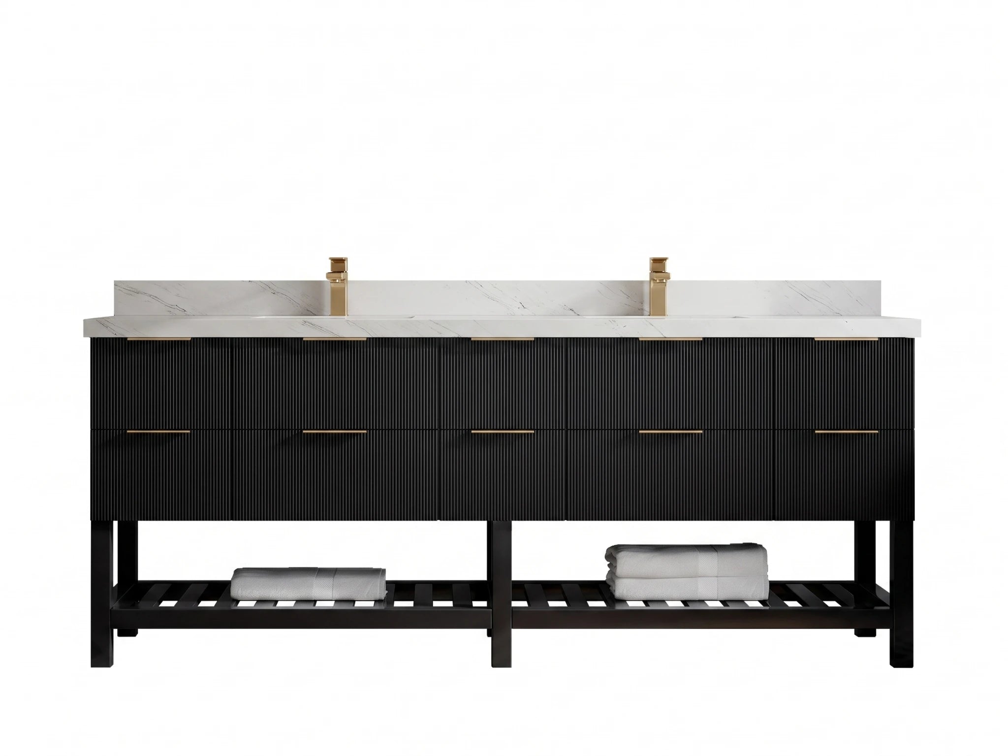 Catalina 84 in. W x 22 in. D Double Sink Bathroom Vanity