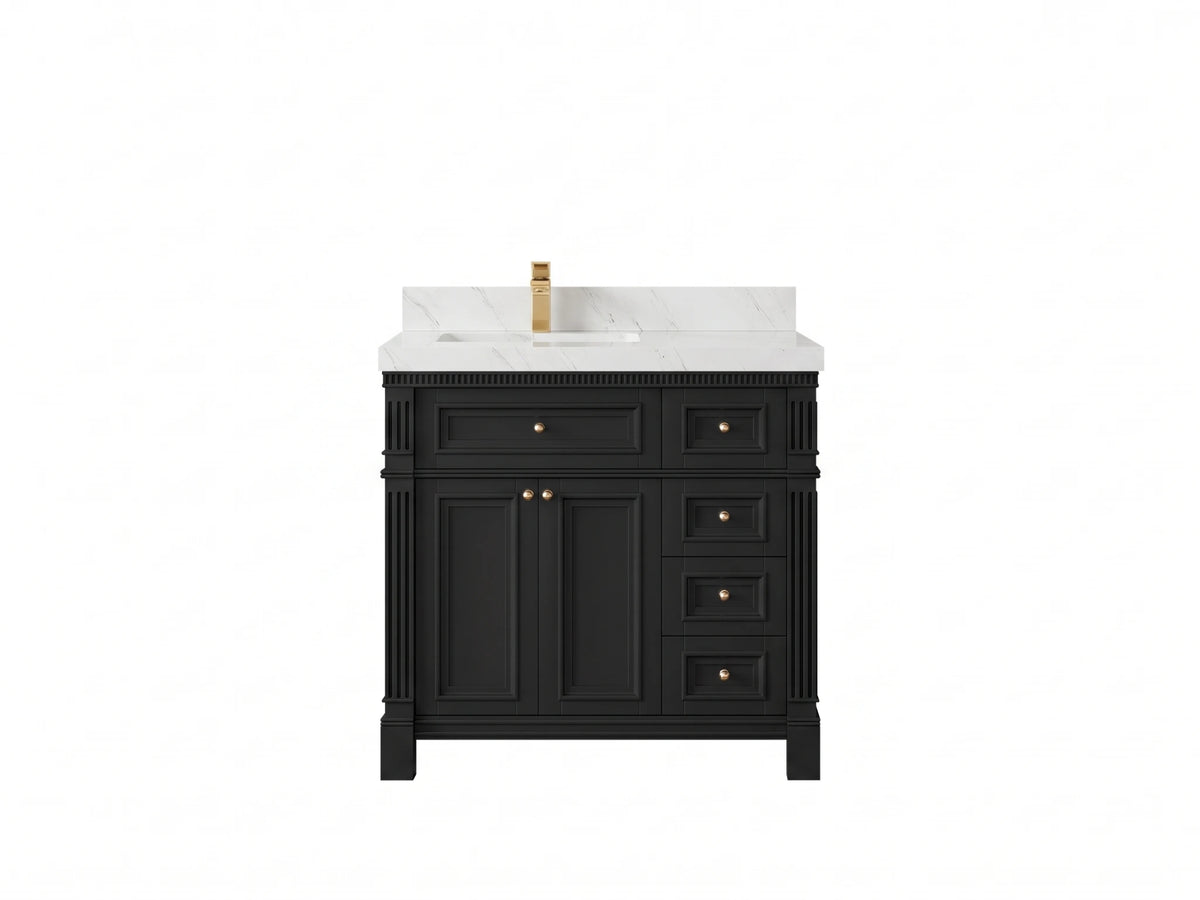 Paris 36 in. W x 22 in. D Left Offset Sink Bathroom Vanity