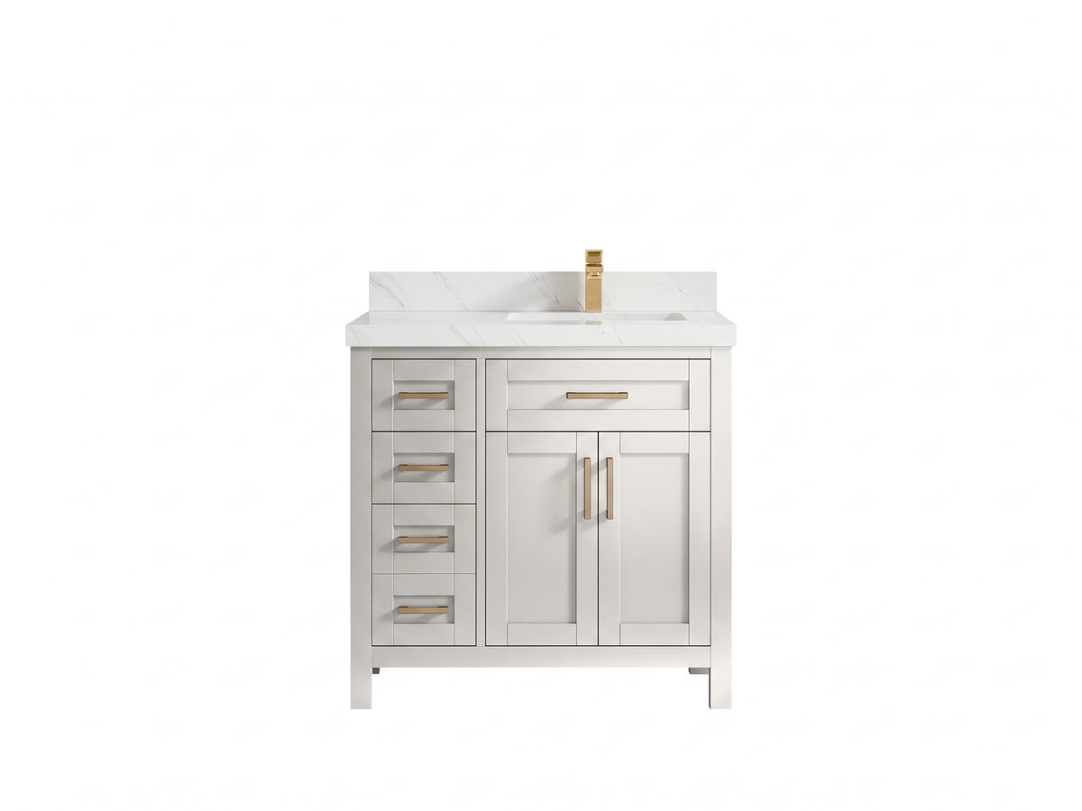 Cambridge 36 in. W x 22 in. D Right Offset Sink Bathroom Vanity