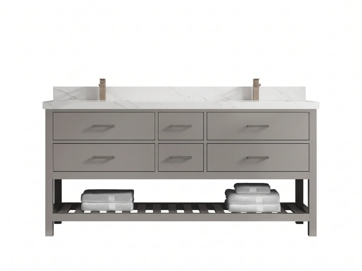 Parker 72 in. W x 22 in. D Double Sink Bathroom Vanity