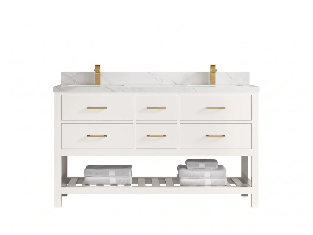 Parker 60 in. W x 22 in. D Double Sink Bathroom Vanity