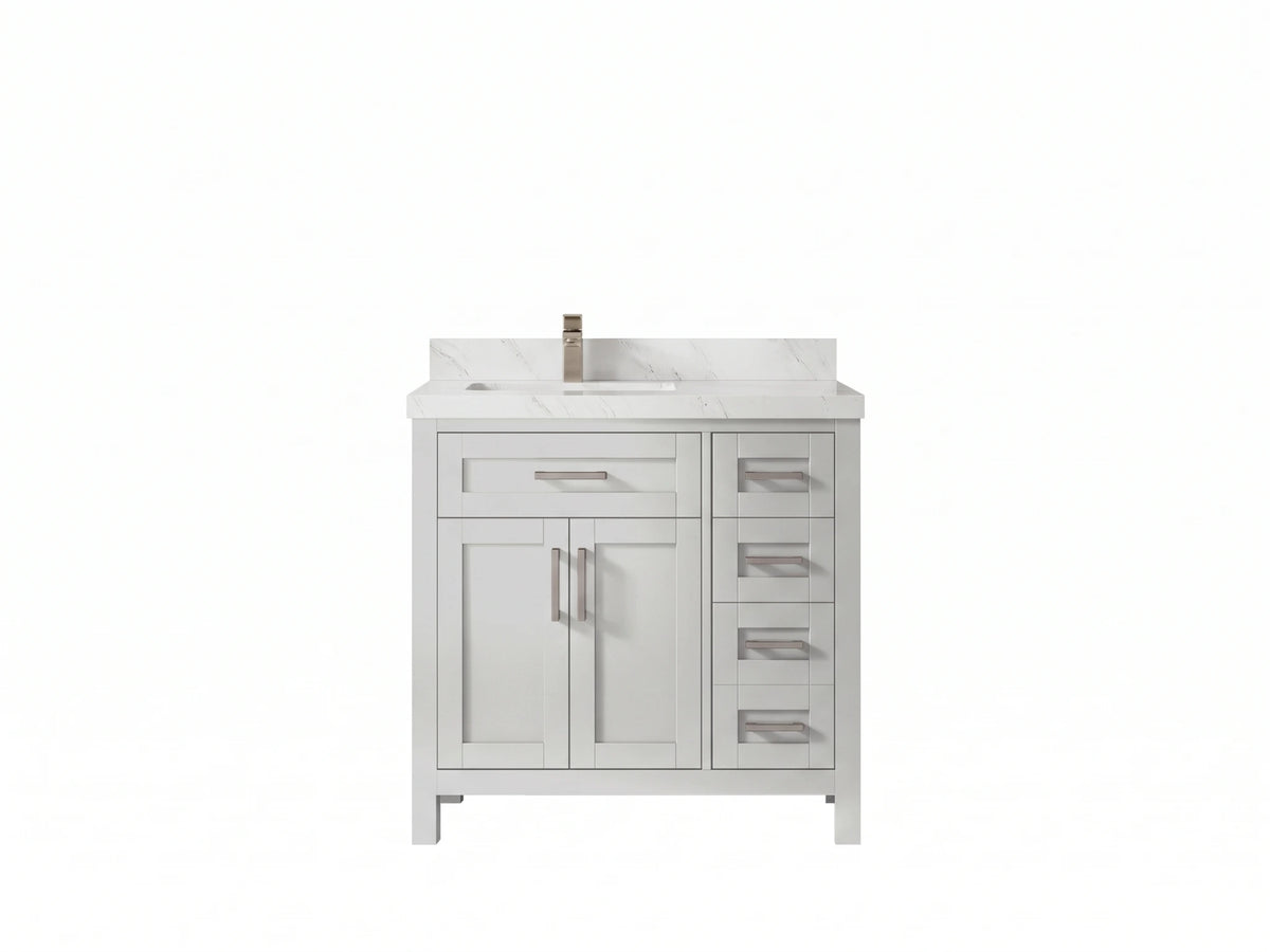 Cambridge 36 in. W x 22 in. D Left Offset Sink Bathroom Vanity