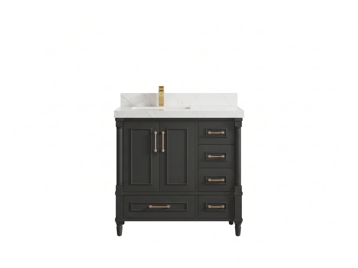 Aberdeen 36 in. W x 22 in. D Left Offset Sink Bathroom Vanity