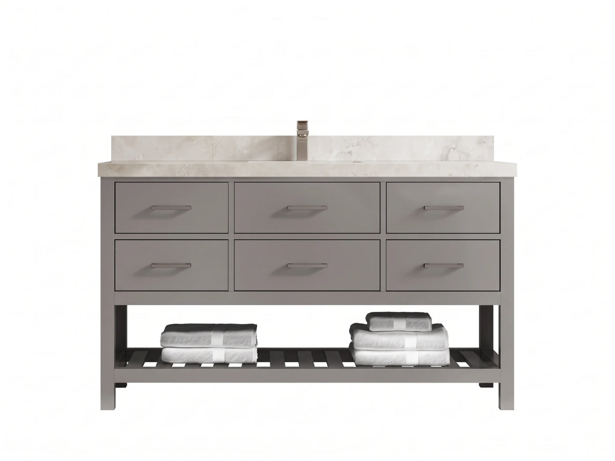 Parker 60 in. W x 22 in. D Single Sink Bathroom Vanity