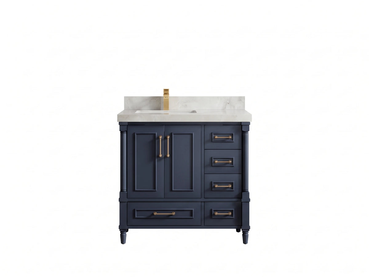 Aberdeen 36 in. W x 22 in. D Left Offset Sink Bathroom Vanity