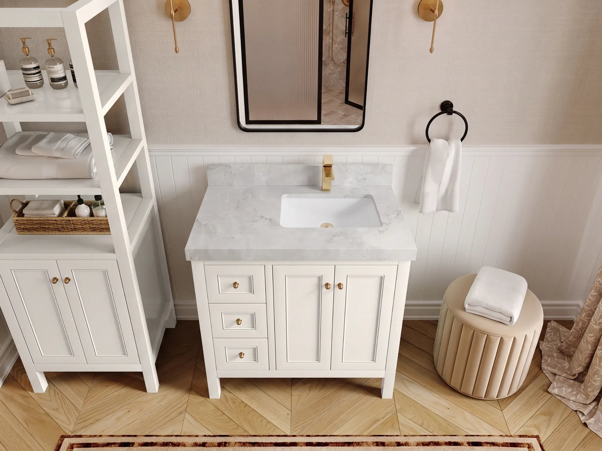 Nashville 36 in. W x 22 in. D Right Offset Sink Bathroom Vanity