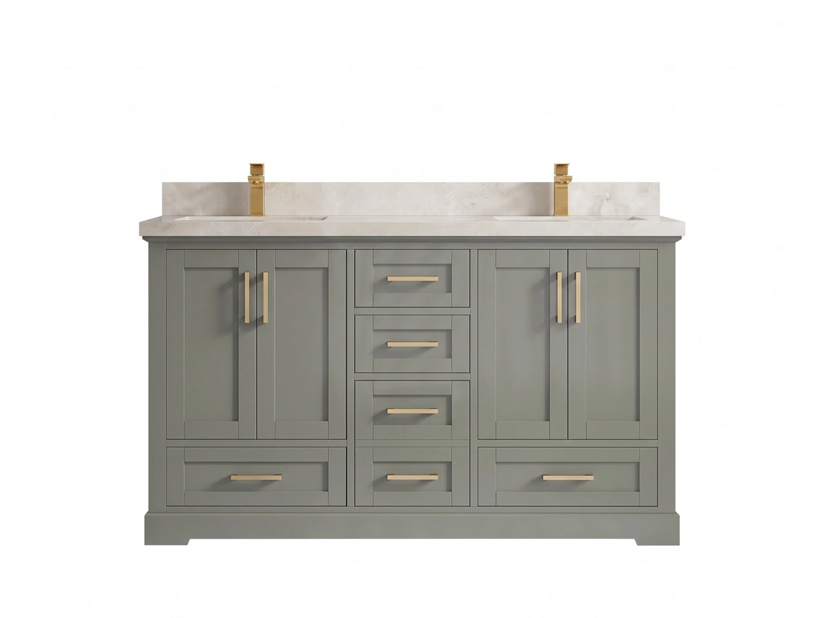Boston 60 in. W x 22 in. D Double Sink Bathroom Vanity