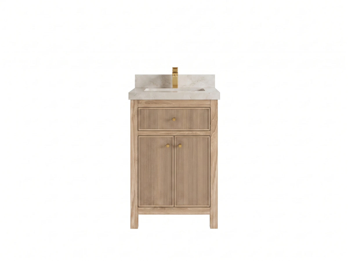 Sonoma Teak Wood 24 in. W x 22 in. D Single Sink Bathroom Vanity