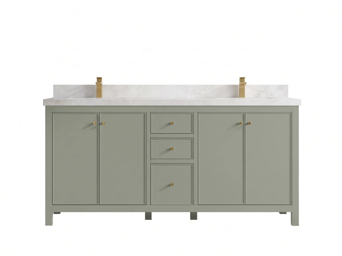 Chicago 72 in. W x 22 in. D Double Sink Bathroom Vanity